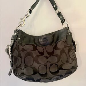 Coach Dark Gray Signature Shoulder Bag